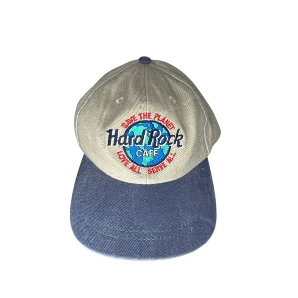 Vintage 90's Hard Rock Cafe Chicago "Save The Planet" Embroidered Snap Back Hat